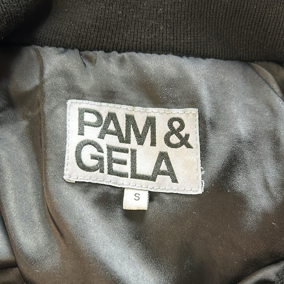 Pam and Gela Color Block Leopard Print Track Jacket Full Zip Athletic Wear Sz S - Picture 12 of 15